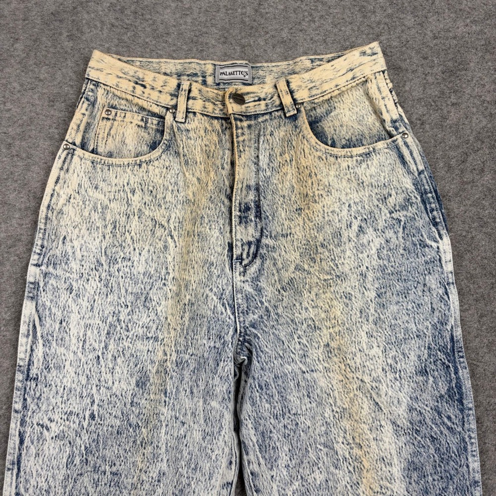 Palmettos Jeans Women 28 Acid Wash High Waisted Vintage Tapered Leg Denim 90s